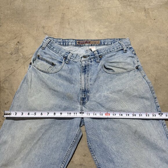 VINTAGE Levis Denim Jeans Mens 33x32 SilverTab 560 Wide Grunge USA 90s Y2K - Picture 5 of 12